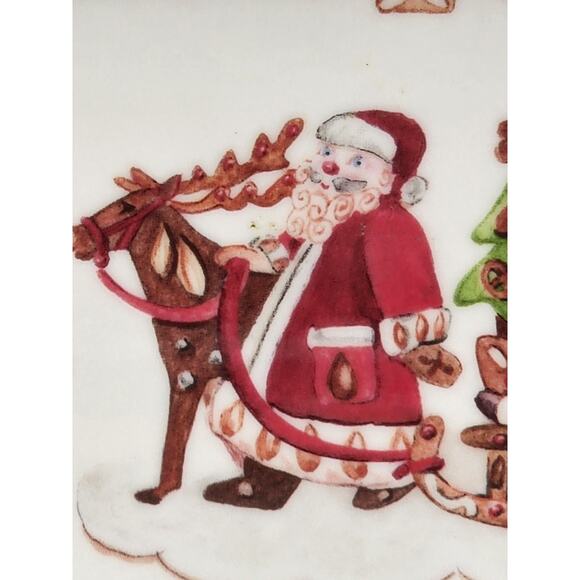 Villeroy & Boch Ginger Apfelbraeter Square Rim Soup bowl Santa and reindeer - Picture 3 of 11